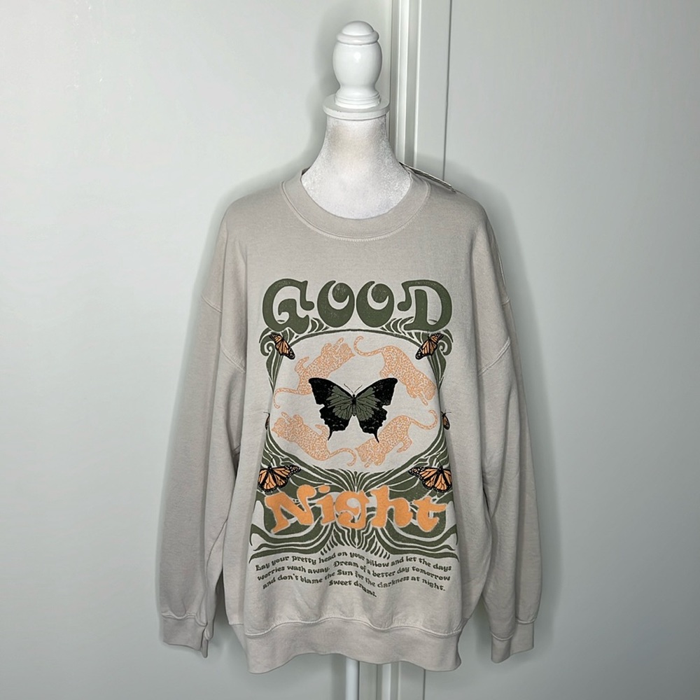 Project Social T Urban Outfitters Good Night Sweet Dreams Sweatshirt Size S/M